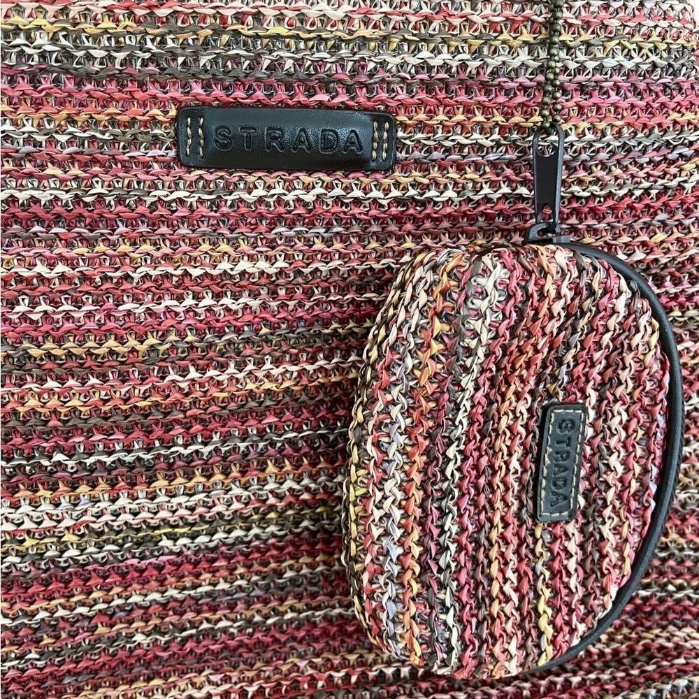 STRADA woven shoulder bag with small change purse - Picture 4 of 6